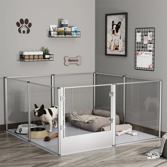 Extra Large Acrylic Whelping Box with Waterproof Fertility Pad