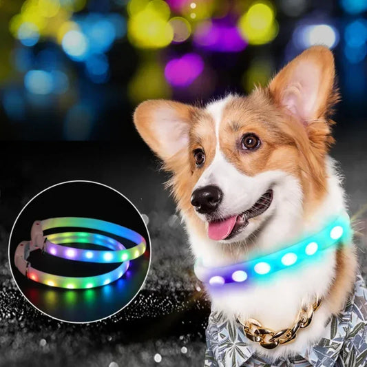 Durable LED With Flashing Lights Safety Pet Collar