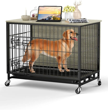 Heavy Duty Indoor/ Outdoor Pet Kennel with Shelves Storage Cabine