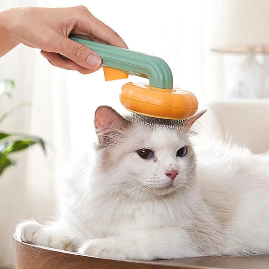 Washable Hair Removal Comb for Cats & Dogs, Easy-Clean Button