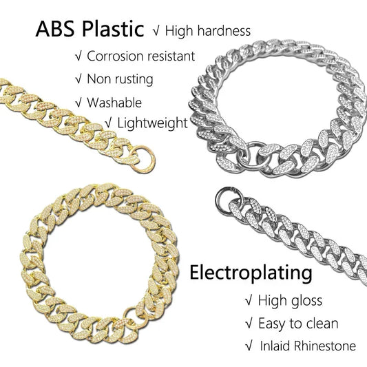 Plastic Dog Collar Chain For Small Medium Large Dogs