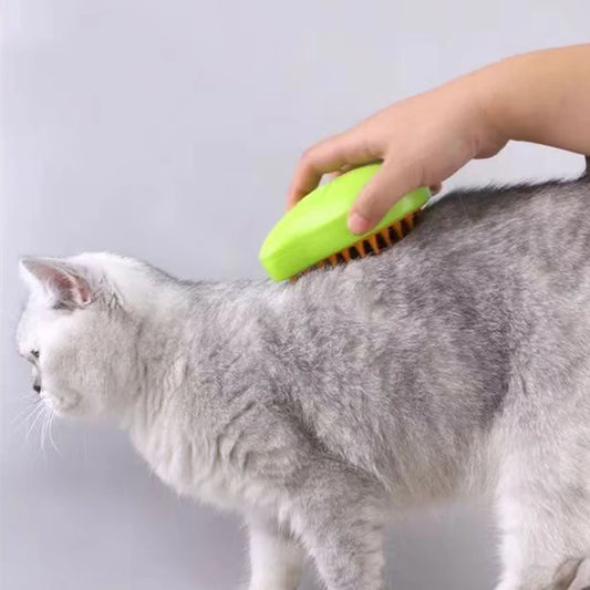 3 In1 Steamy Grooming Dog Brush Self Cleaning