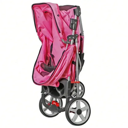 Foldable 3 Wheels Pet Stroller for Dog/ Cat with Cup Holder