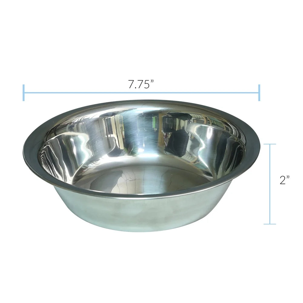 Solid Wood Stand with Storage, Two Bowls and Easy Assembly