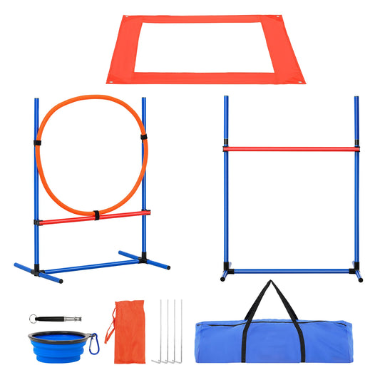 4 PCS Training Equipment Set with Adjustable High Hurdles