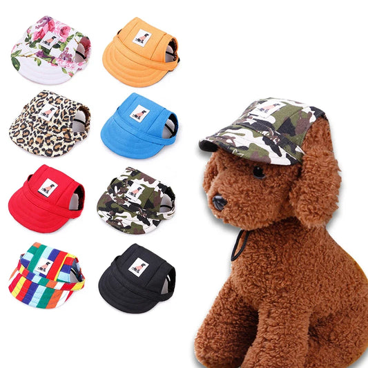 Adjustable Baseball Cap  with Ear Holes for Large Medium Small Dogs
