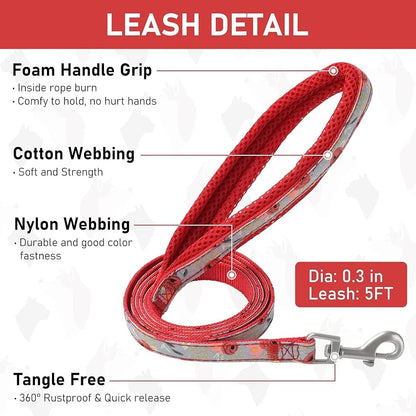 Adjustable No Pull  Small Dog Harness / Leash Set with Reflective