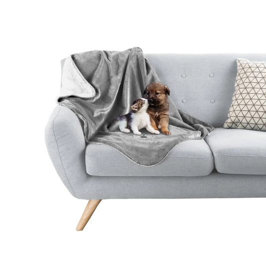 Reversible Waterproof Machine Washable Fleece Throw