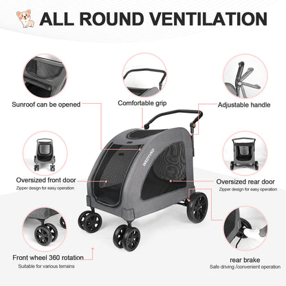 High Quality Portable Pet Stroller for outdoor use