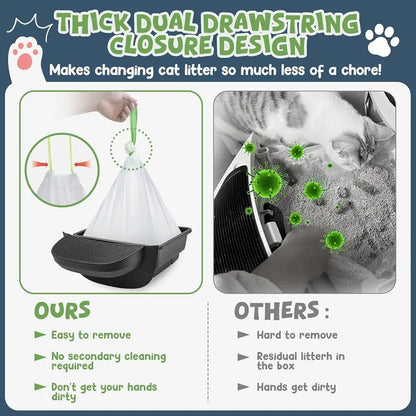 Compatible Drawstrings Litter Box Liners Compatible