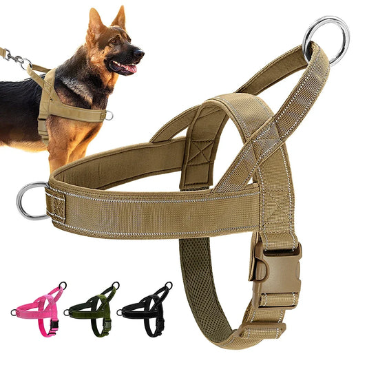 Durable No Pull Pet Harness with Reflective Handle