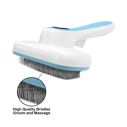 Self Cleaning Non-Slip Brush Easy Clean with Comfort Handle and Undercoat Grooming