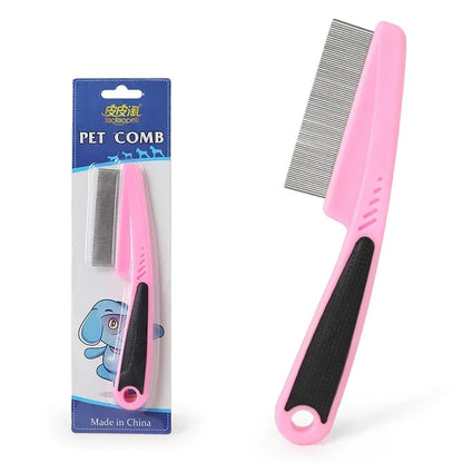 Stainless Steel Close-Tooth Grate Comb for Pet Grooming