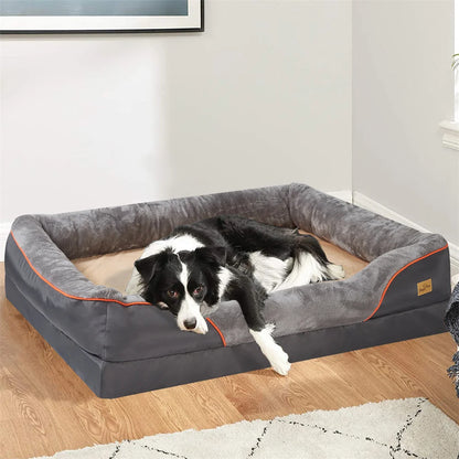 Jumbo Large Orthopedic Waterproof  Memory Foam Bed with Removable Cover