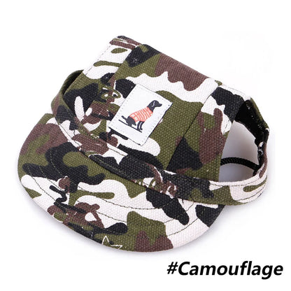 Adjustable Baseball Cap  with Ear Holes for Large Medium Small Dogs