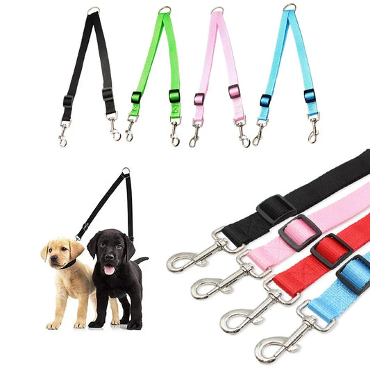Adjustable Double Coupler Dog Leash