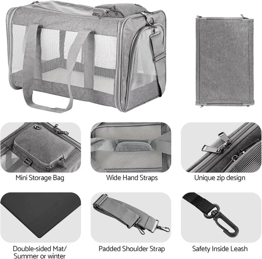 Soft Travel Bag with Breathable Honeycomb Board, Removable Support Board