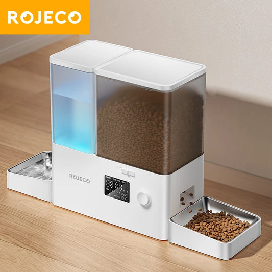 2 In 1 Automatic Pet Feeder with Water Refill Drinker