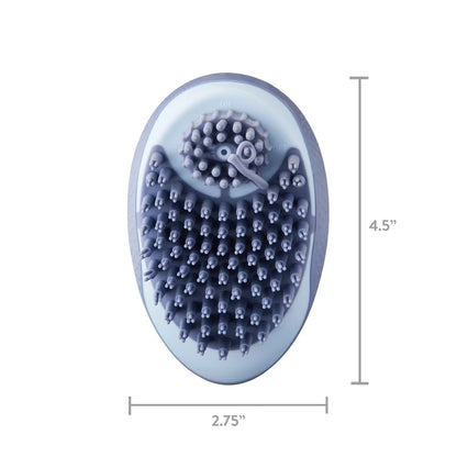 Dog Grooming Brush with Shampoo Dispenser Soft Silicone Bristles Bathing and Massaging Pets