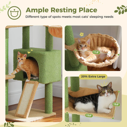Adjustable Cat Tree and Scratching Post