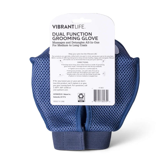 Dual Function Dog Grooming Glove/ Hair Removal Tool Wet Dry Usage