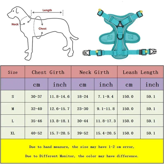 Adjustable No Pull Harness and Leash Set