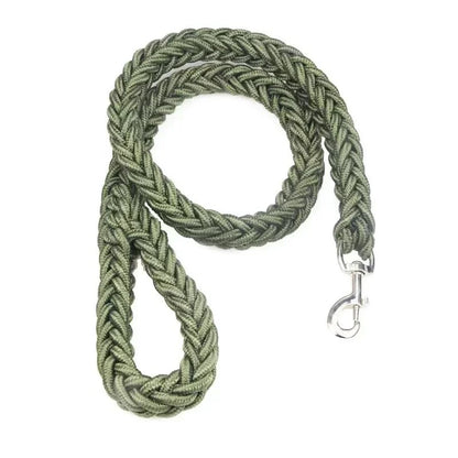 Large Nylon Braided Traction Dog Leash