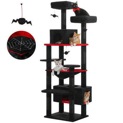 Large Spacious Indoor Cat Tree With Covered Scratching Post