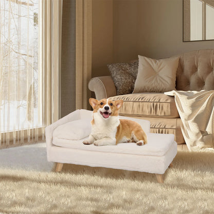 Elevated Pet Bed with Cozy Waterproof Pad, for Small Dog/ Kitten