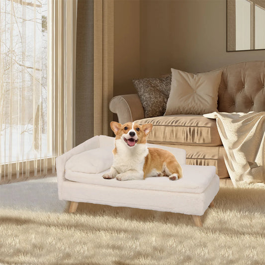 Elevated Pet Bed with Cozy Waterproof Pad, for Small Dog/ Kitten