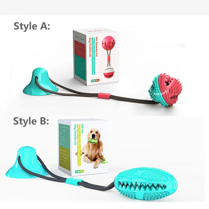Silicon Suction Cup Tug Interactive Dog Ball