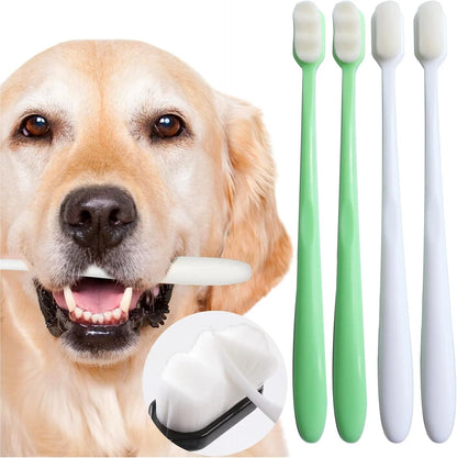 4 Piece Set Ultra-Soft Bristles Dog Toothbrush