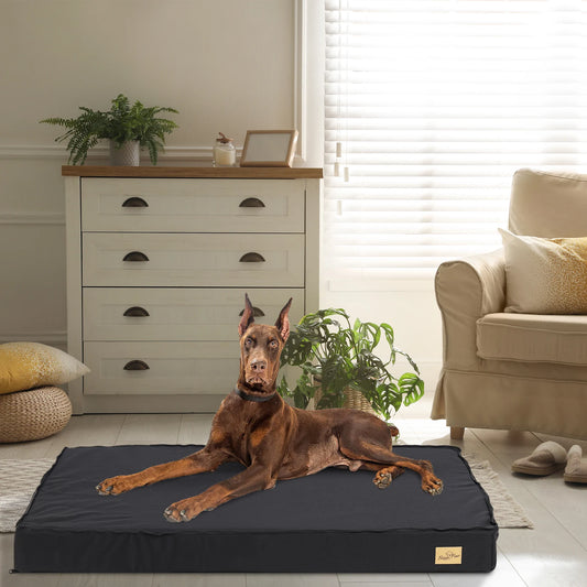 Orthopedic Dog Bed Waterproof Lining, and Non-Slip Bottom, Machine Washable