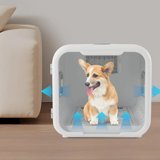 Adjustable Pet Grooming Hair Dryer Cabinet