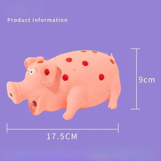 Interactive Durable Rubber Pig Squeaker Toy