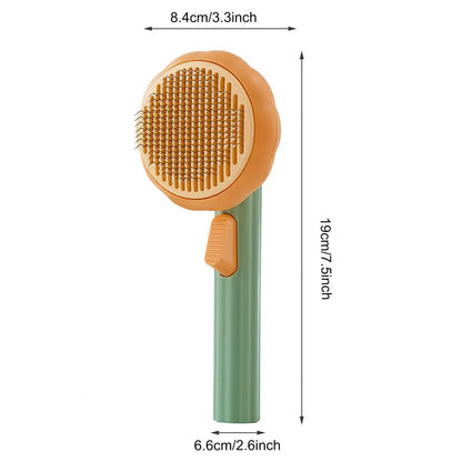 Washable Hair Removal Comb for Cats & Dogs, Easy-Clean Button