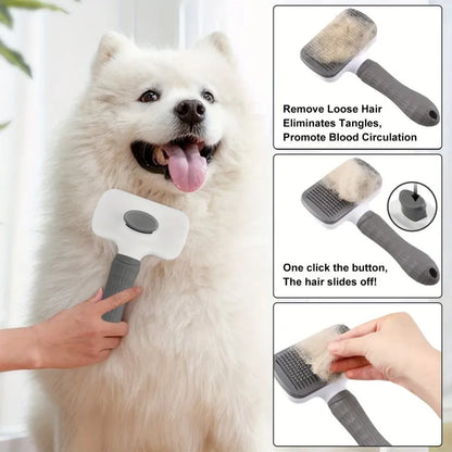 Plastic Anti-Slip Grip Pet Massage Brush