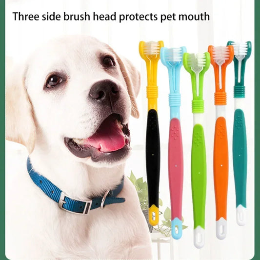 Three Sided Multi-angle Pet Toothbrush