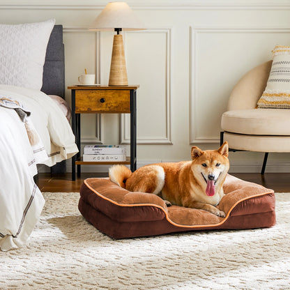 Orthopedic Memory Foam Pet Bed with Washable Removable Cover Non-Slip Base Waterproof Liner