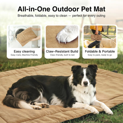Portable Foldable Outdoor Roll-Up Dog Mat Washable for Travel