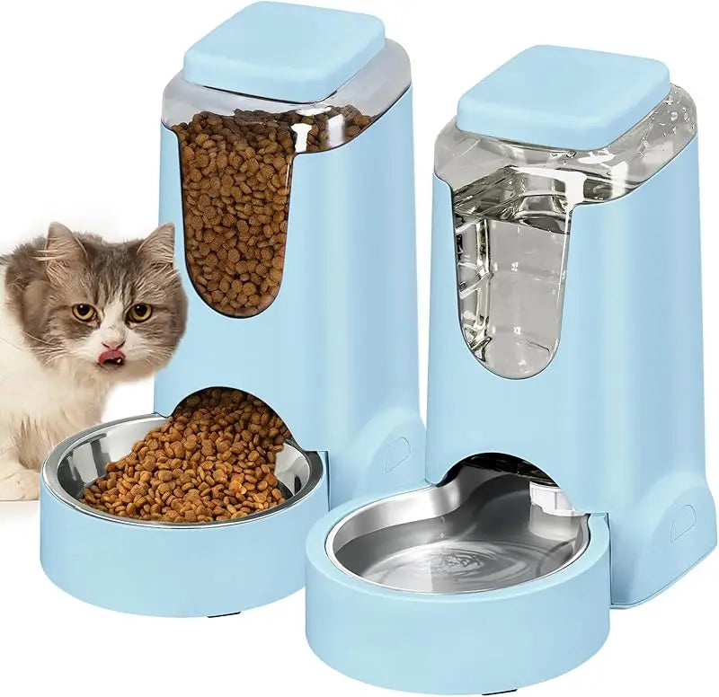 Automatic Cat Dog Feeder with Stainless Steel Bowl