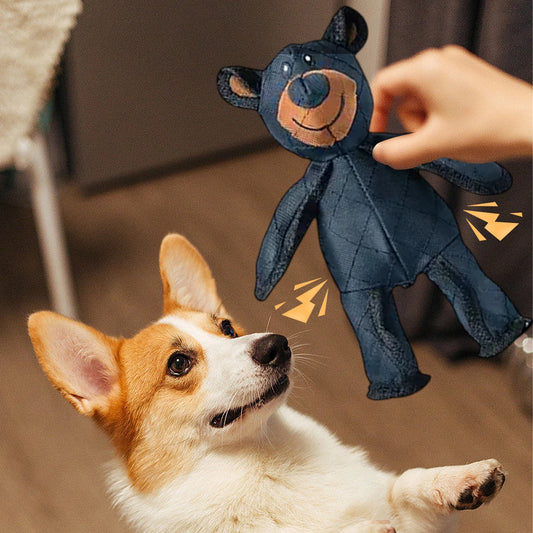 Unbreakable Squeaky Teddy Bear Dog Toy
